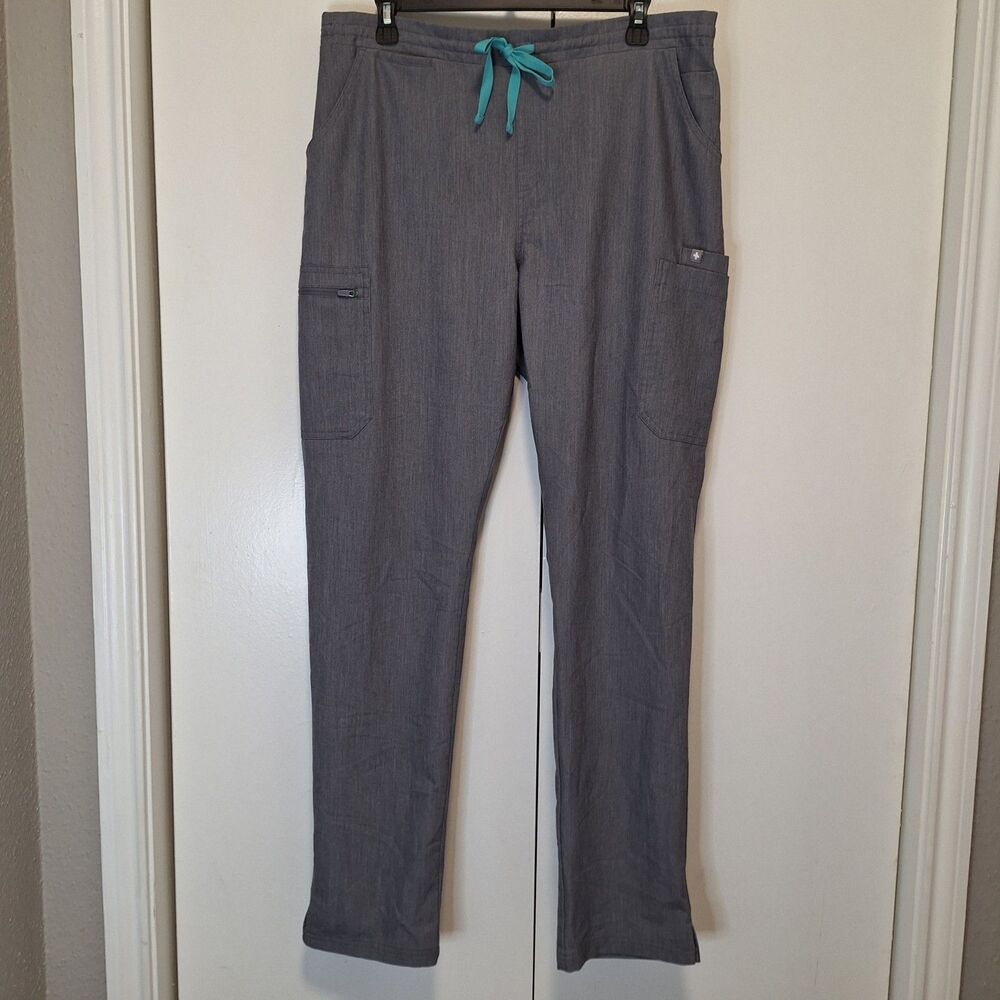 Women’s FIGS Charcoal -gray Yola Skinny Scrub Pants - Sz Large/Tall